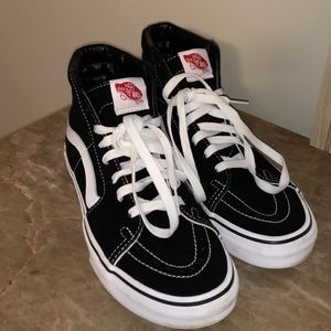 Unisex Black Vans Hightop Size 8 Women’s 6-1/2 Men